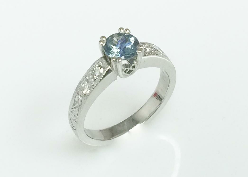 Montana sapphire ring front view