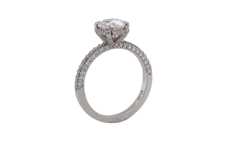 solitaire diamond engagement ring in platinum