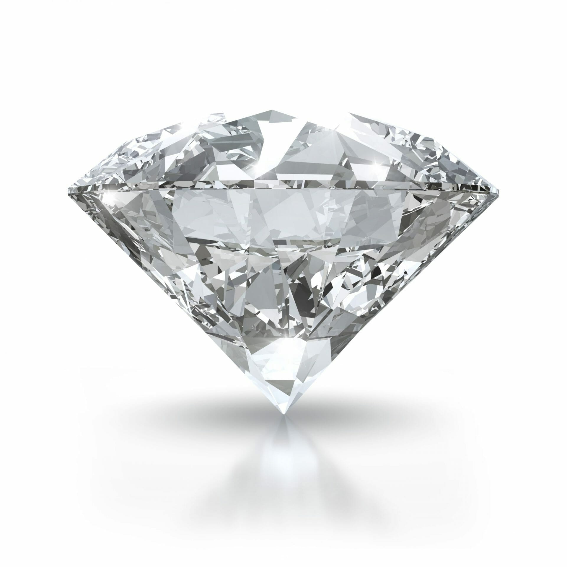 side view of loose cut diamond